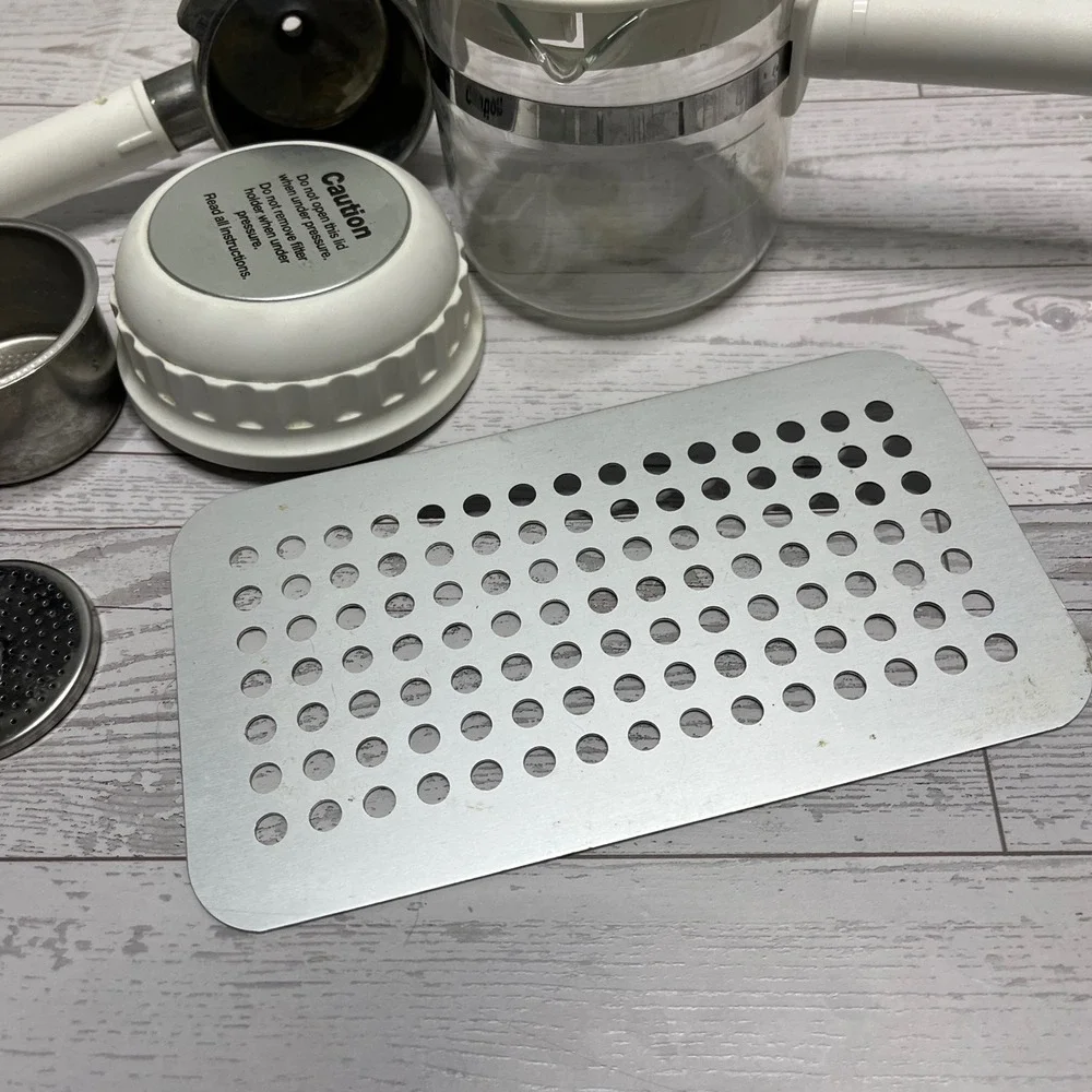 Krups Espresso Mini Replacement‎ Parts Carafe Portafilter Basket Cap White